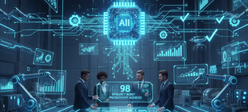 Intelligent automation in business operations illustration