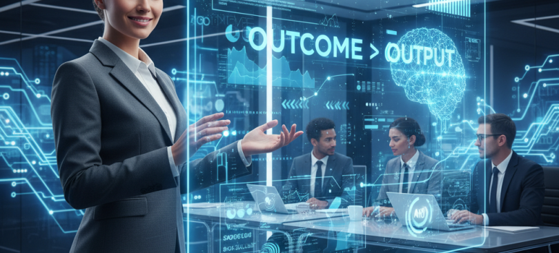 Outcome-based AI performance illustration